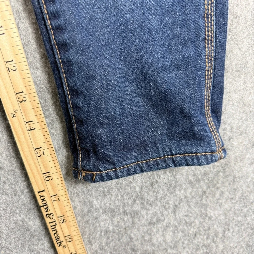 OshKosh Bgosh Girl 5T Blue Denim Fleece Lined Bib Overalls Vest Back Pink Lining